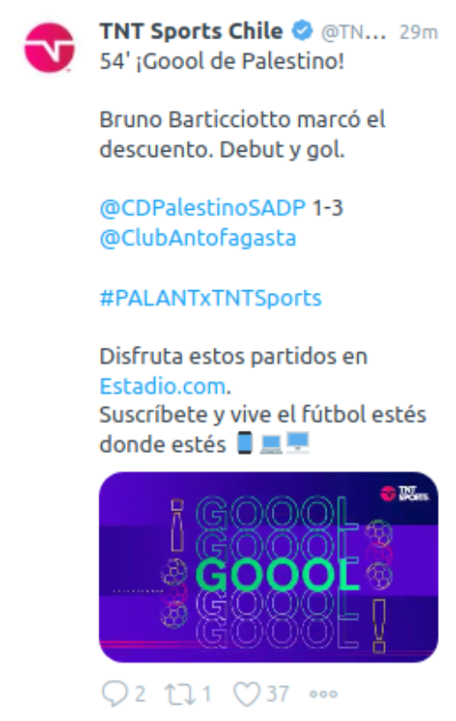 TNT Sports en Twitter