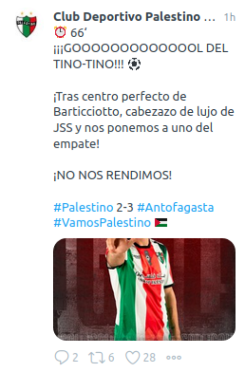 Palestino en Twitter