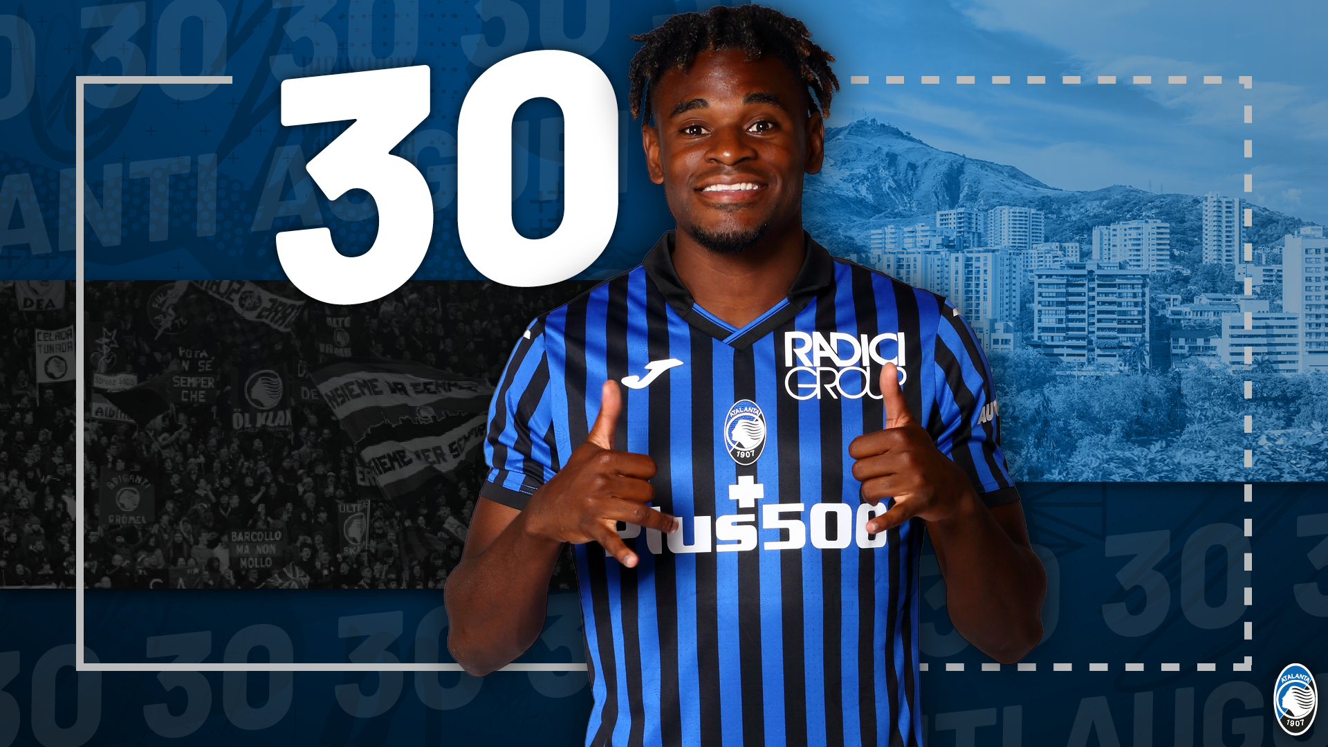Con esta postal, Atalanta saludó a Duván en su cumpleaños (Imagen: Twitter Oficial Atalanta)