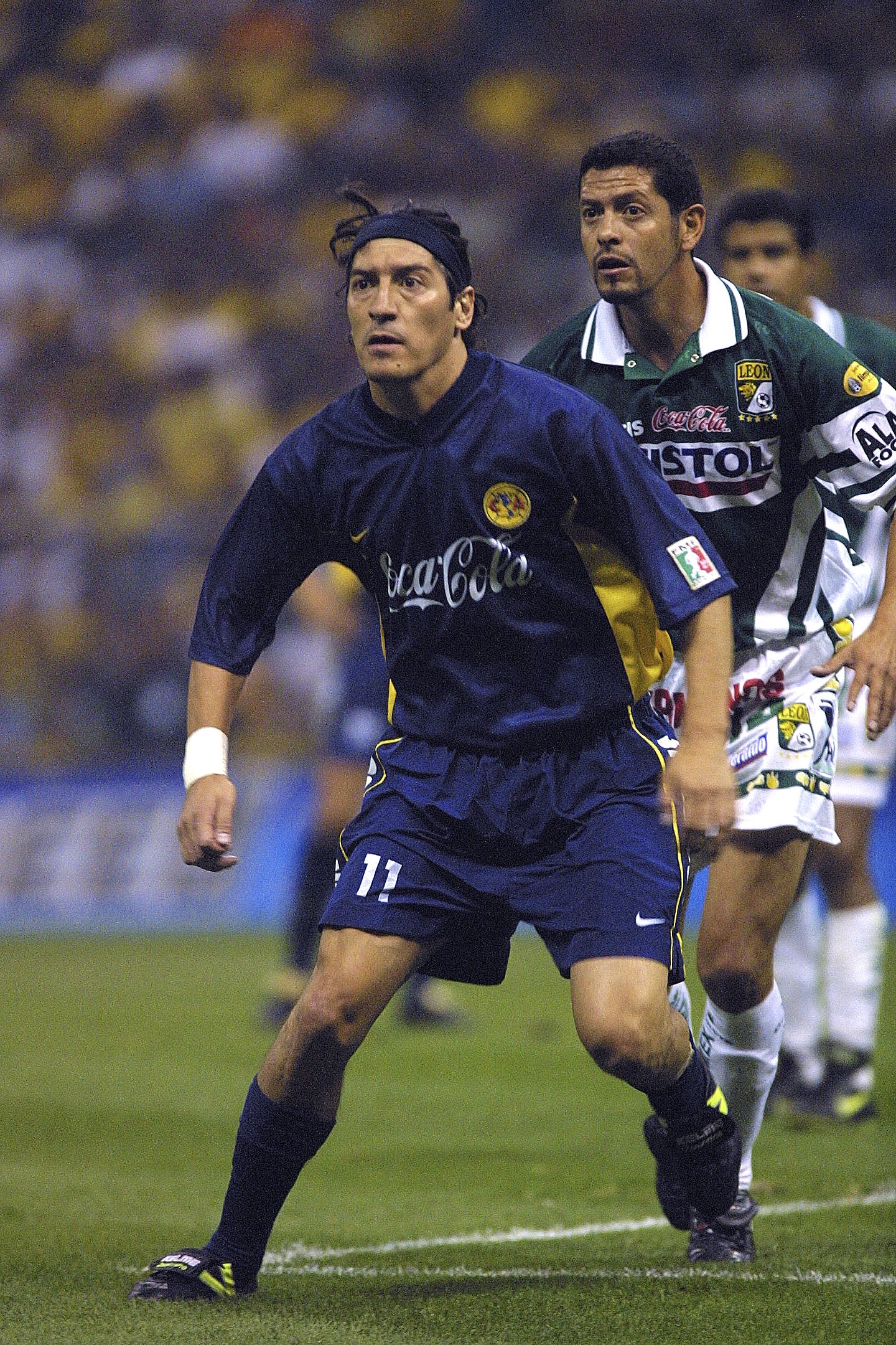 Ivan Zamorano con el número 11 en el América, durante el 2001. Foto: JAM Media