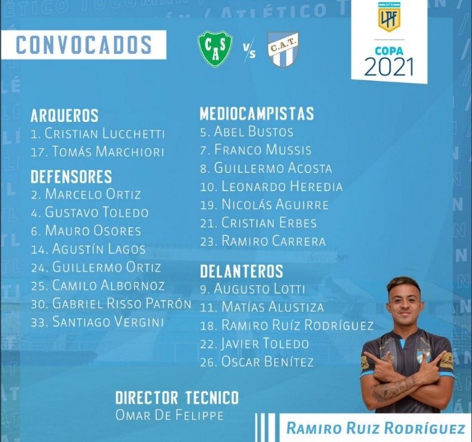 Foto: Twitter oficial de Atlético Tucumán.