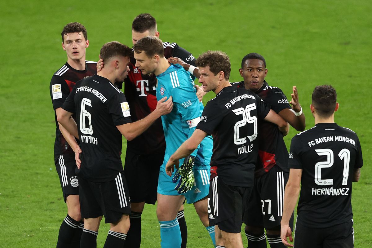 Bayern comemorando gol pelo Campeonato Alemão. (Foto: Getty Images)
