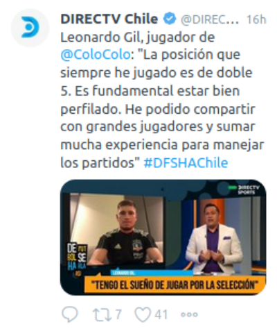 Directv Chile en Twitter
