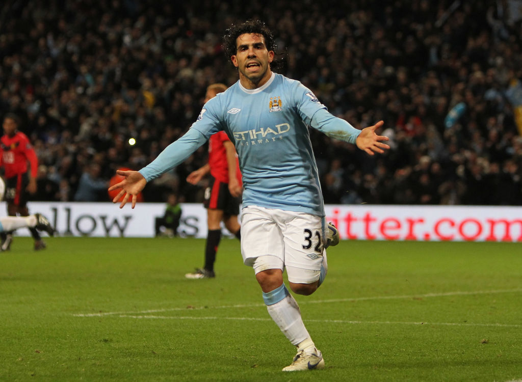 Carlos Tevez en Manchester City. (Foto: Getty)