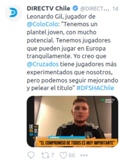Directv Chile en Twitter