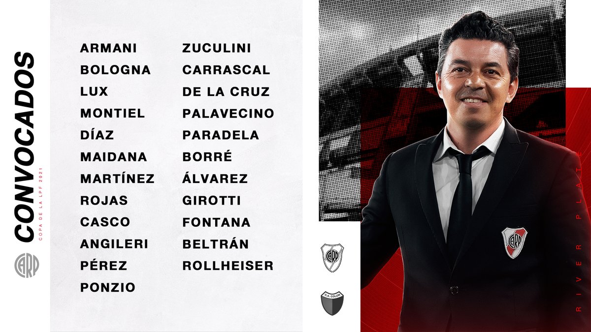Los convocados de River para recibir a Colón. (Foto: Prensa River)