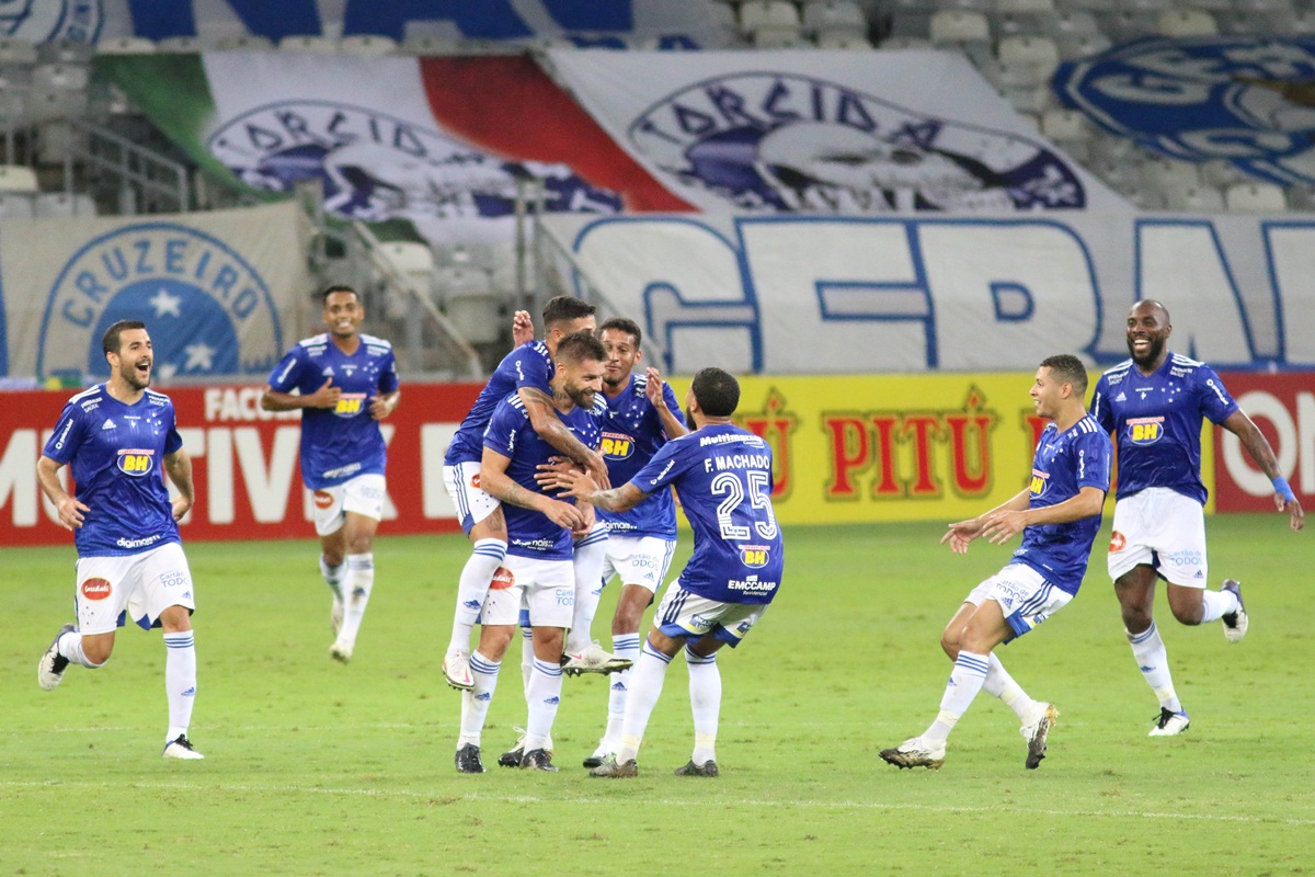Comemoração de gol do Cruzeiro. Foto: AGIF