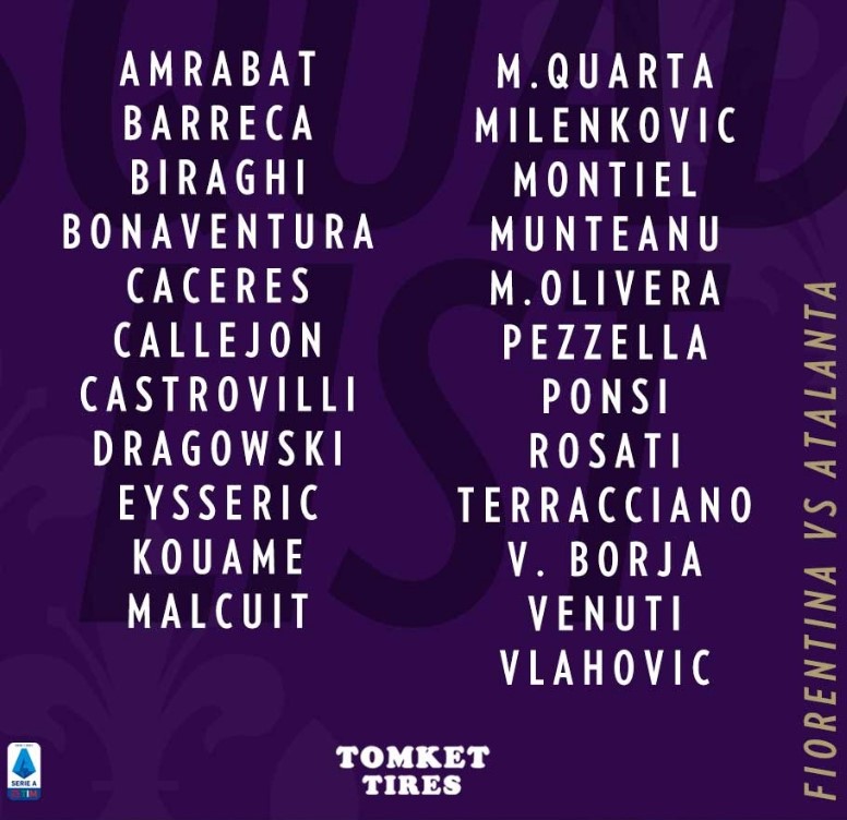 Foto: Twitter oficial de Fiorentina.