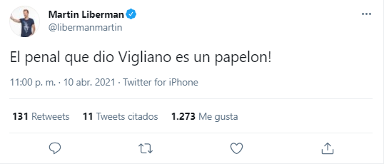 Tuit de Liberman.