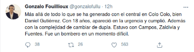 Gonzalo Fouillioux en Twitter