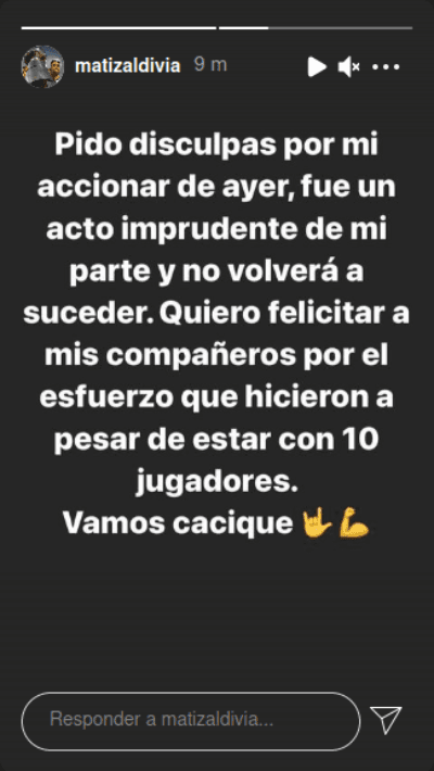 Matías Zaldivia en Instagram