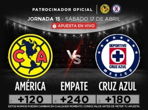 América vs. Cruz Azul por Liga MX: ¿Quién es el favorito según las casas de  apuestas?