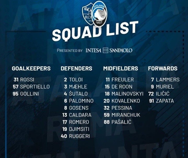 Foto: Twitter oficial de Atalanta.