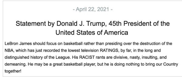 Donald Trump vs LeBron James