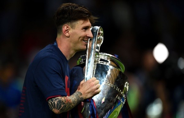 Messi, campeón de la Champions 2015. (Getty)