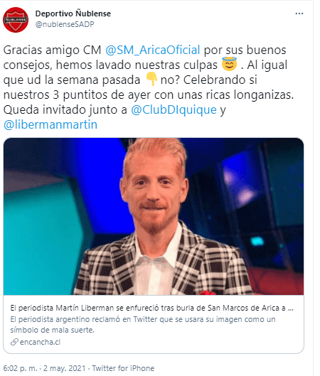 La respuesta de Ñublense a Arica