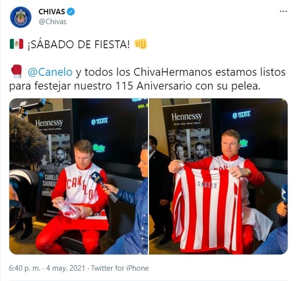 Canelo Álvarez vs. Billy Joe Sauders.