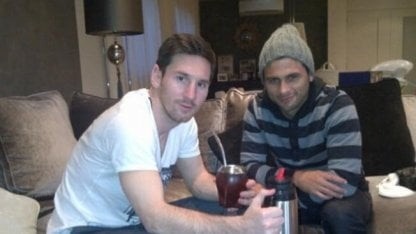 Messi al lado de Maximiliano Biancucci. (@maxibiancucchi)
