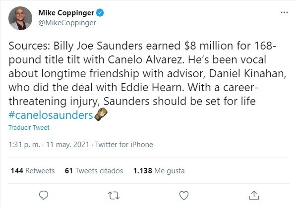 Canelo Álvarez vs. Billy Joe Saunders