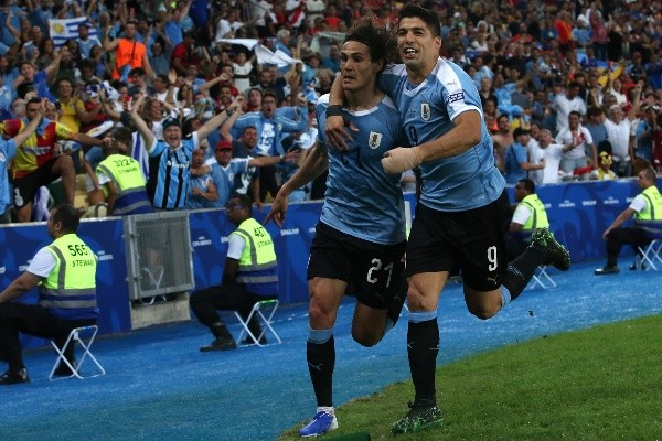 Cavani y Suárez, la dupla ofensiva uruguay (Fuente: Getty)