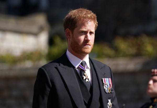 El Príncipe Harry en el funeral de Felipe de Edimburgo. Foto: (Getty)