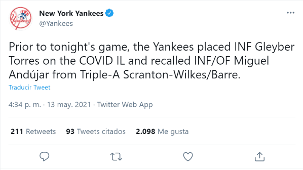 tweet Yankees