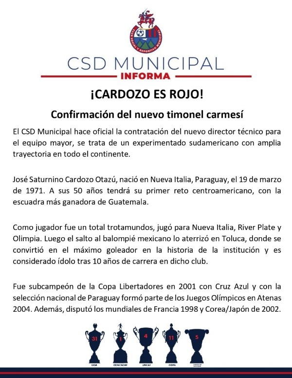 Saturnino Cardozo a Guatemala