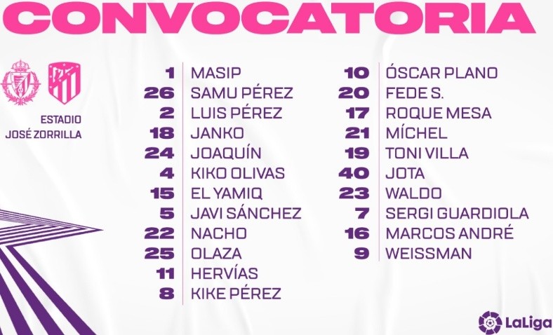 Foto: Twitter oficial de Real Valladolid.