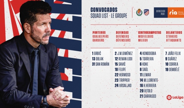 Foto: Twitter oficial de Atlético Madrid.