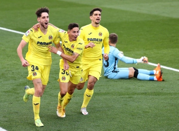 Comemoração de gol do Villarreal. Foto: Getty Images