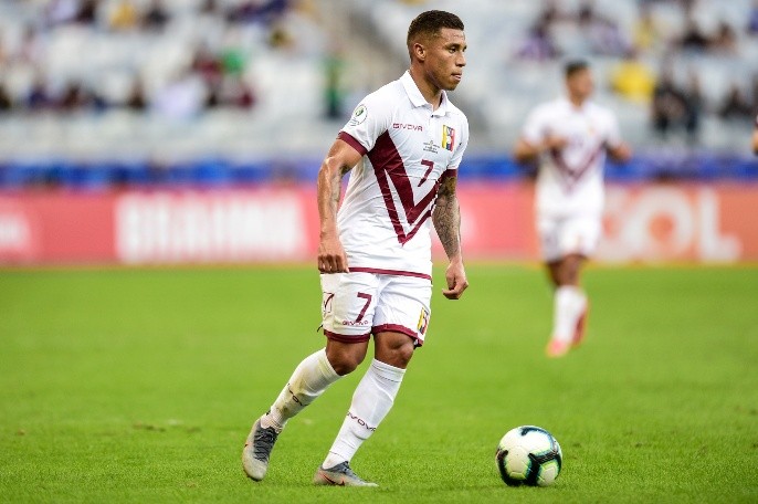 Darwin Machís, en acción con la Selección de Venezuela (Foto: Getty images).