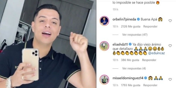 Los jugadores de Cruz AZul agradecieron a Cazares. (@eduincaz)