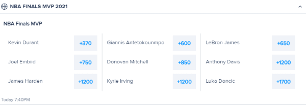 Favoritos al premio MVP de las Finales