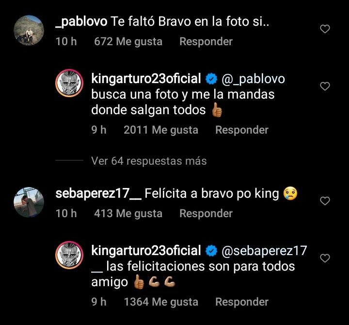 Arturo Vidal le contesta a seguidores que le preguntan por Claudio Bravo