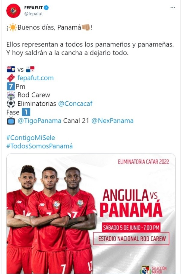 Panama Vs Anguila En Vivo Online Por Las Eliminatorias Concacaf Fecha Horario Y Canales De Tv