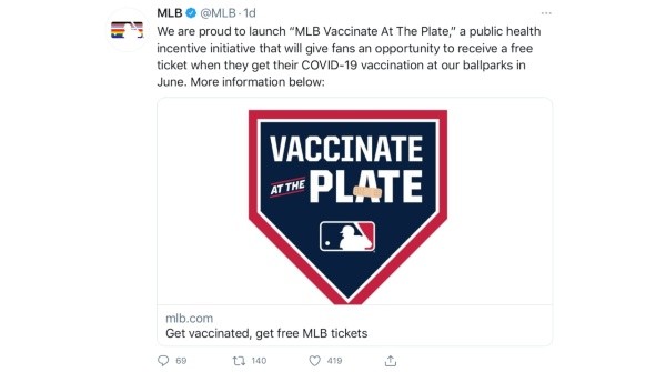 La MLB hizo el anuncio en sus redes sociales (@MLB)