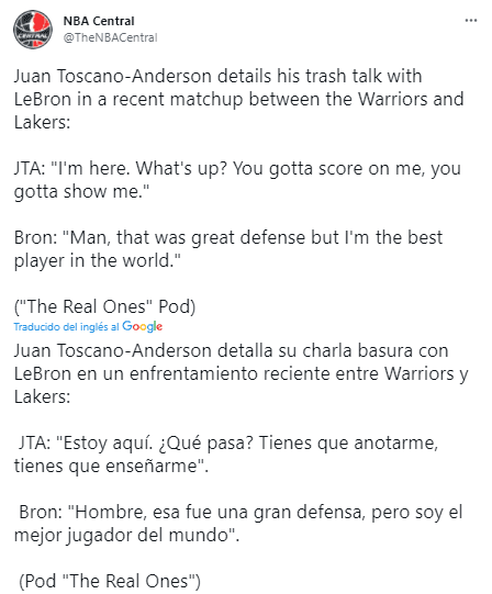 Juan Toscano LeBron James