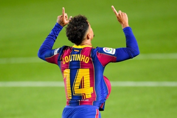 Coutinho celebrando gol con FC Barcelona (Getty)