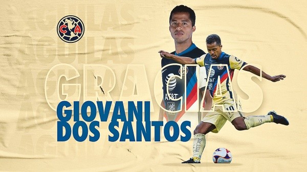 América despidió a Giovani dos Santos. (@ClubAmérica)