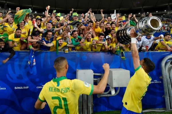 Comemoração de título do Brasil. Foto: Getty Images