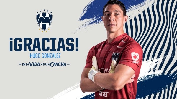 Rayados anunció la baja de Hugo González. (@Rayados)
