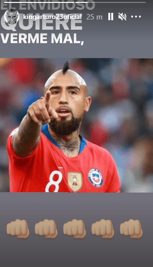 Arturo Vidal en Instagram