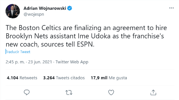 tweet Woj