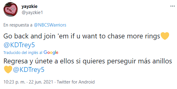 Fan de Warriors habla de Kevin Durant