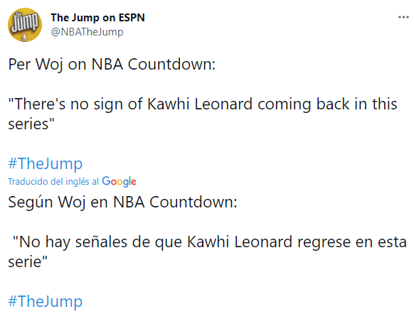 Kawhi no jugaria en las Finales de Conferencia 