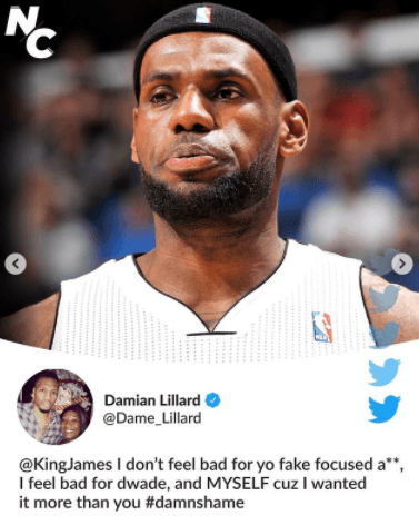 Lillard acabó con LeBron en Twitter
