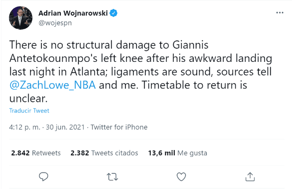 tweet Woj