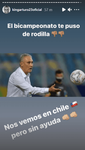 Arturo Vidal manda mensaje a Tite