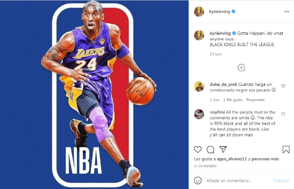 El posteo que había hecho Kyrie Irving en el que proponía un nuevo logo para la NBA resurgió tras el anuncio de la asociación (Foto: Istagram @kyrieirving)
