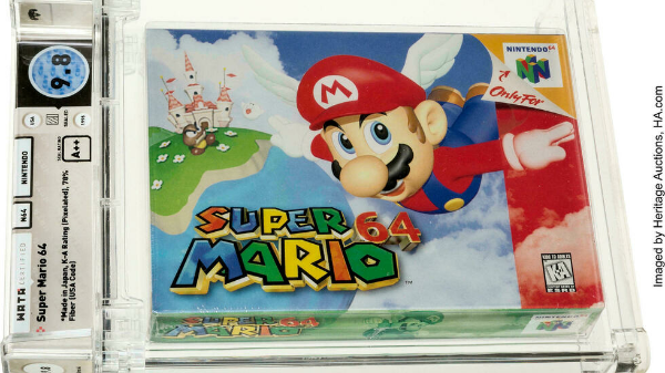 O cartucho lacrado de Super Mario 64 (Reprodução/Heritage Auctions)